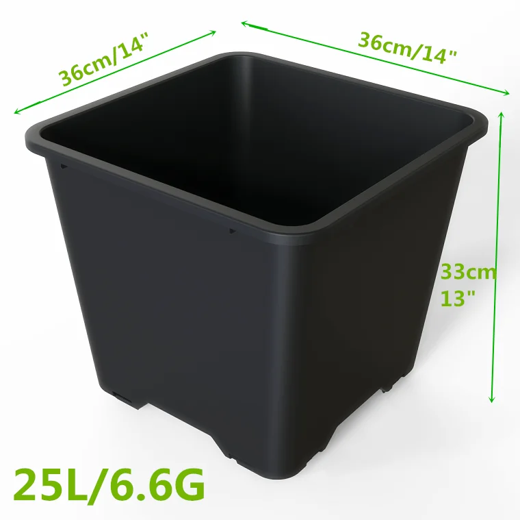 25L 30L 40L Substrate Blueberry Bucket Plastic Square Grow Pot For Plants