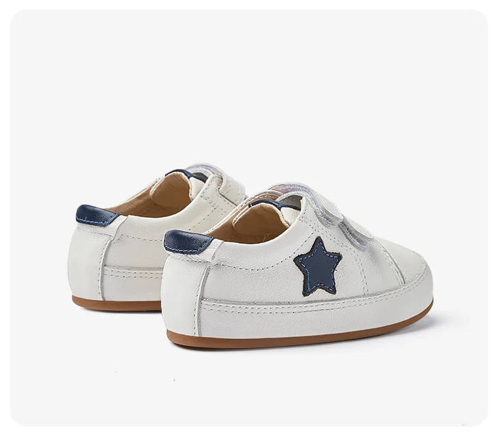 Baby Girls Boys Casual Shoes Soft Rubber Sole Anti-Slip Star Leather Sneakers for Toddler