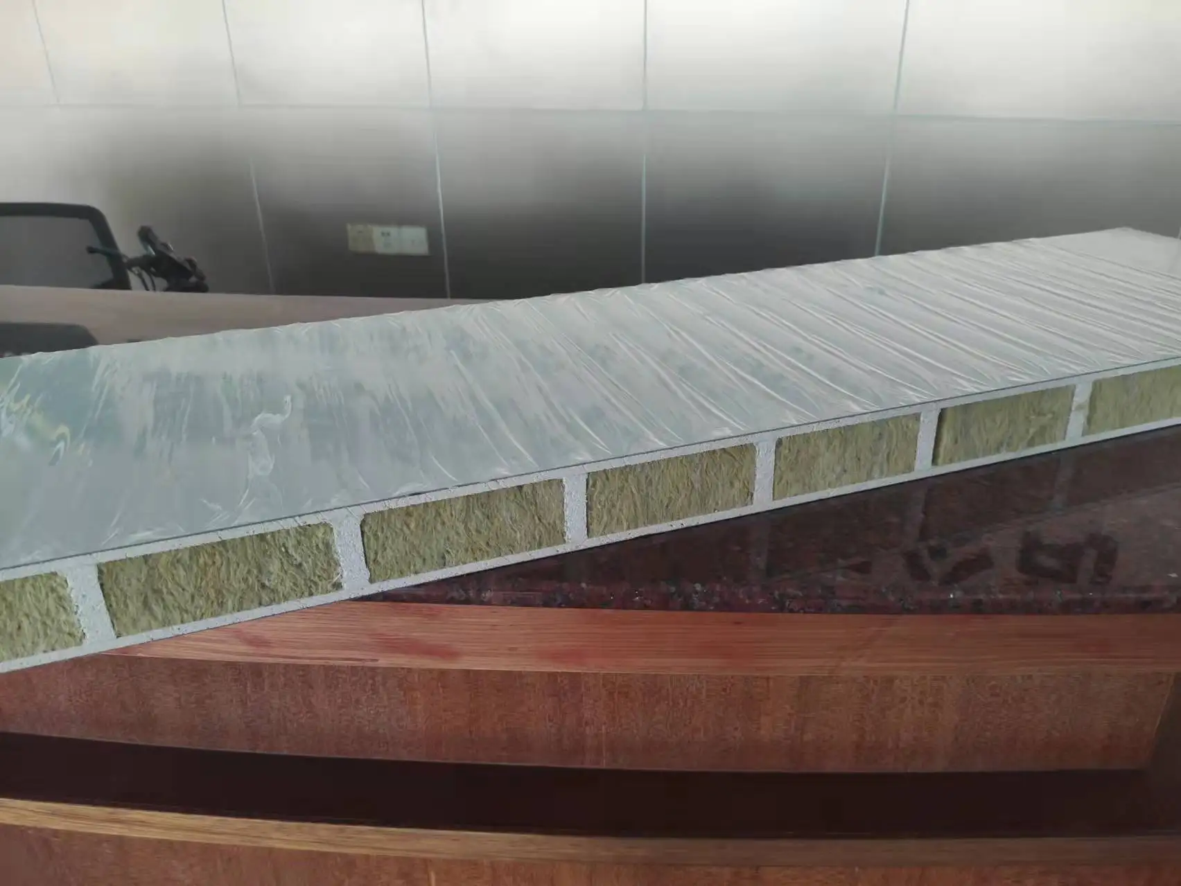 Pharmaceutical Clean Room Use Magnesium Oxide Rock Wool Sandwich Panel MGO Rock Wool Sandwich Panel