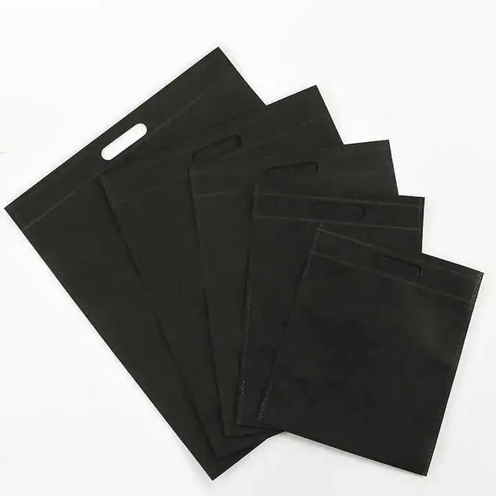 wholesale Custom Printed Logo Gift Packaging Portable Multi Color D Cut Shopping Non Woven Carry Bags