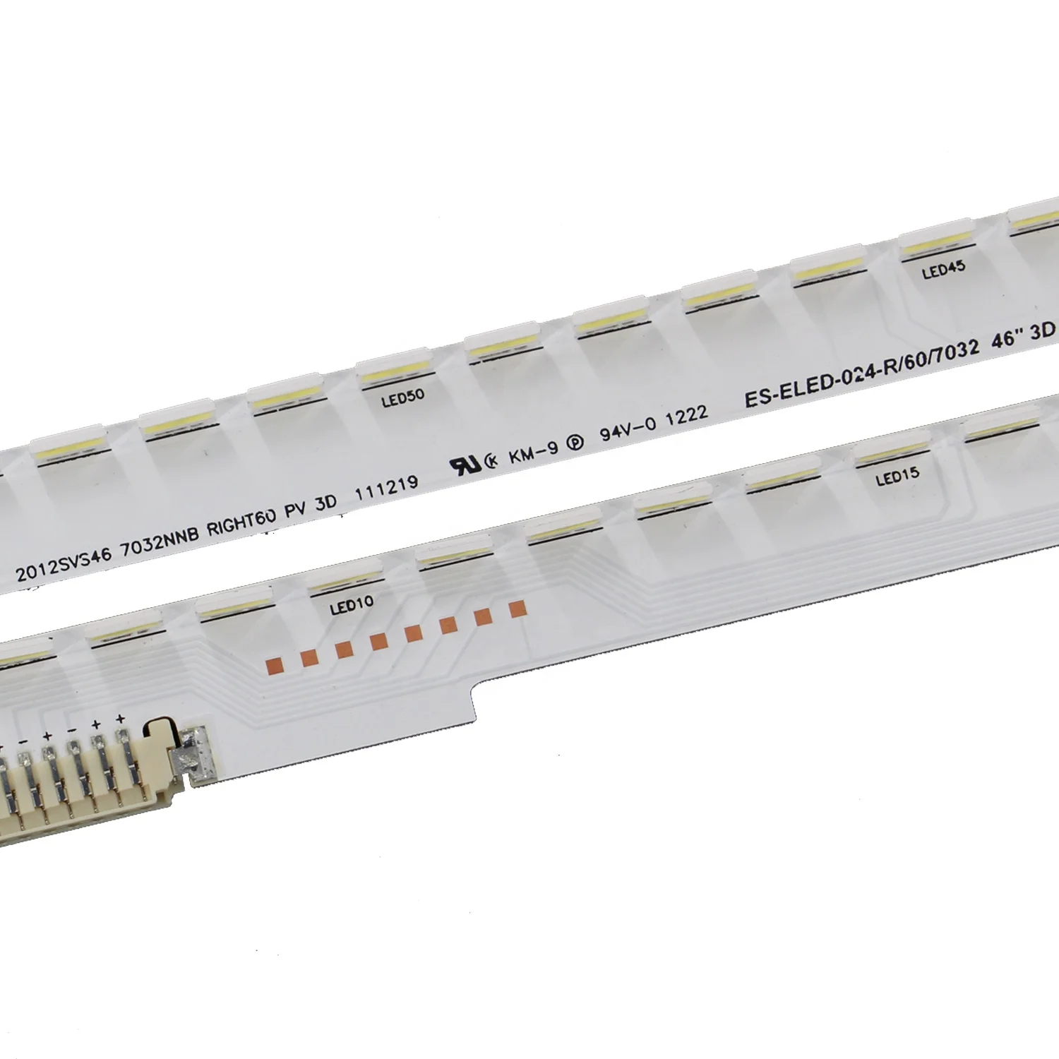 ES-ELED-024 LED BAR SAM SUNG 2012SVS46 732NNB LEFT RIGHT60 3D REV1.2 for Samsung 46ES 3D TV backlight strip 572.5MM