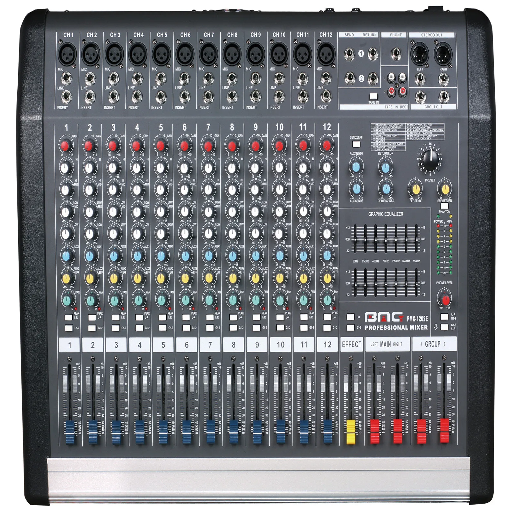 PMX-602E PMX-802E PMX-1202E PMX-1602E home sound audio mixer audio mixer pmx 8