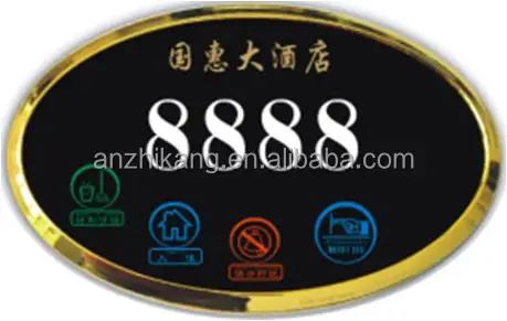 ANZHIK factory supply D3-TY-H Digital Room Door Number and Plate for Hotel, Apartment and House