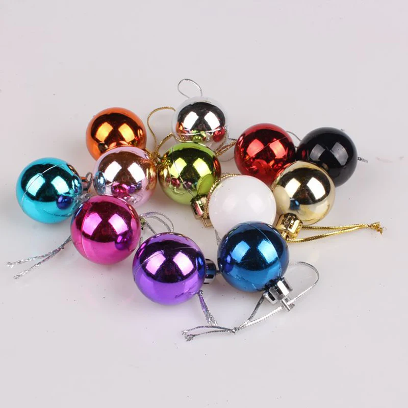 
Holiday Wedding Party Decoration 24 Pcs 30mm Shatterproof Balls Small Christmas Balls Ornaments for Xmas Tree 