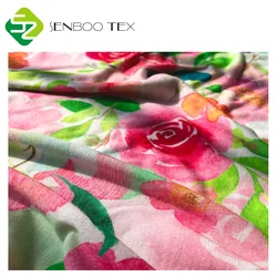OEKO TEX 100 Certified Print 40S+30D 94% bamboo 6% spandex fabric for Infant baby rompers & one pieces