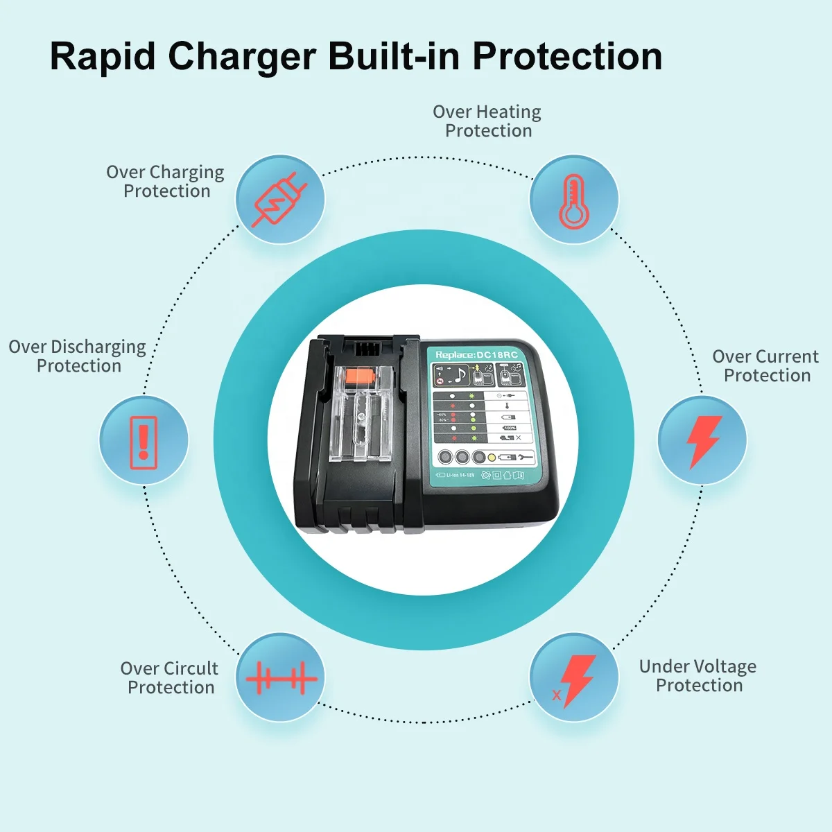 3A зарядное устройство DC18RC Совместимо с Makita 14 4 в-18 в литий-ионная батарея BL1850 BL1860 BL1430