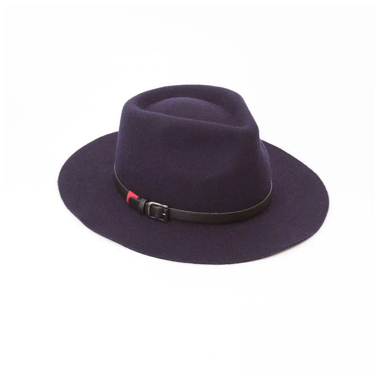 Suppliers Wool Ribbon Leather Band Wide Brim Fedora Hats For