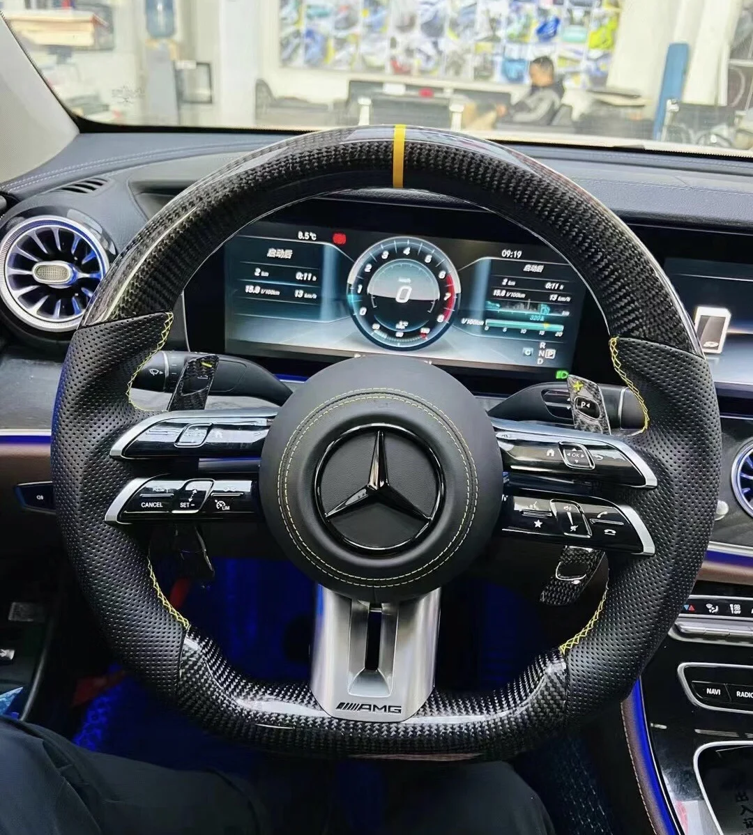 steering wheel For Mercedes Benz AMG w205 A/C/E/G Class 2015 2016 2017 2018 2019 models Carbon fiber steering wheel