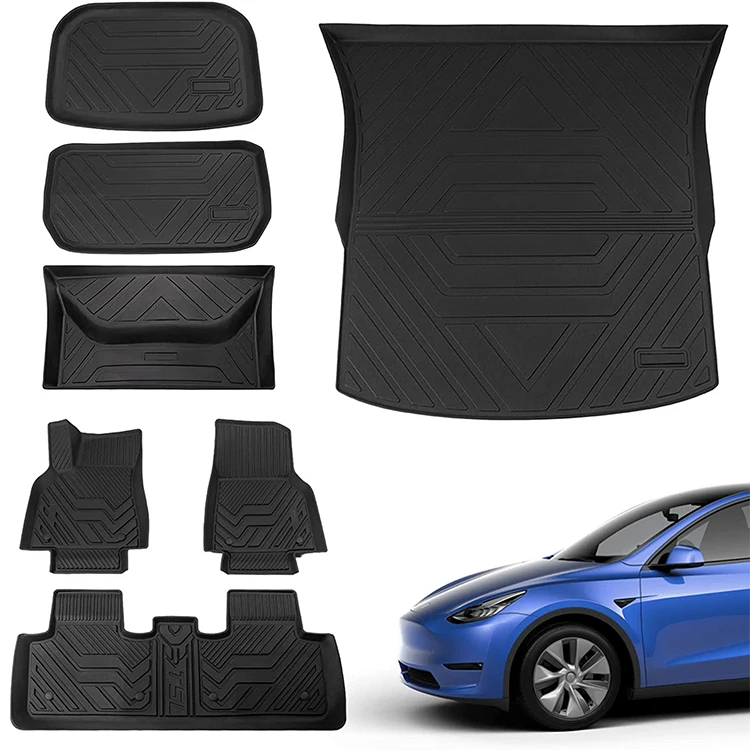 All Weather 3D Car Mats for Tesla Model 3 Accessories Car Model Y Floor Mat for Model Y Trunk Mats Accessories