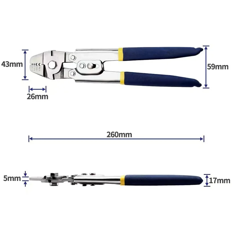 Stainless Steel Crimper Sleeves Tool Wire Rope Swager Terminal Crimpers