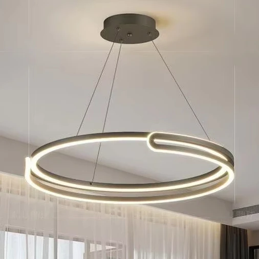 Italian black bedroom dining room pendant light classic circle under luminous showroom living room  chandelier