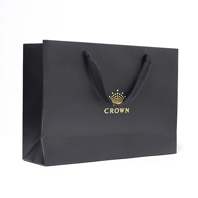 custom printed luxury cardboard paper bag with logo print