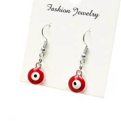 Kingcome New Devil Eye Earrings Turkey Blue Eyes Double-sided Pendant Ear Hook Color Evil Angel Eye Earrings
