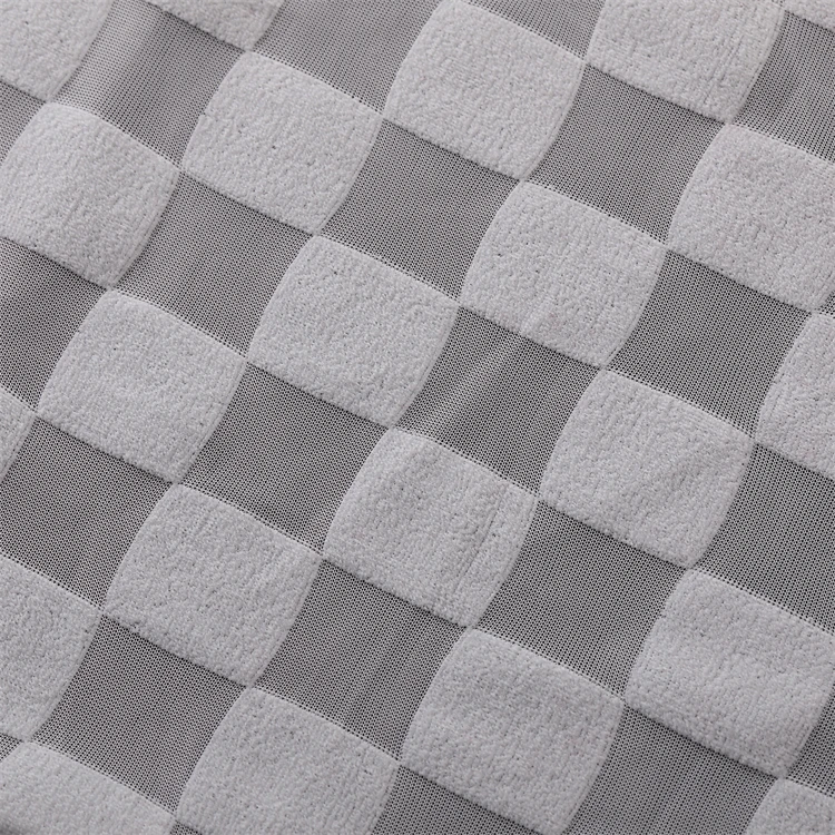 Inherent Flame Retardant High Quality White Color 100% Polyester Household Decoration Stripe Sheer Curtain Fabrics for Window