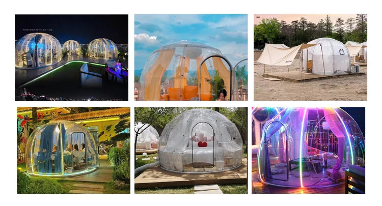 Transparent starry room prefabricated polycarbonate house luxury outside vacation camping room