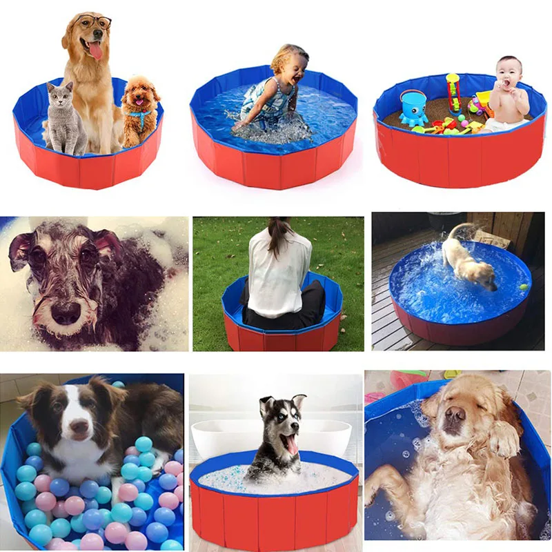 
New Hot Selling Foldable dog pool Pet Bathtub pool Foldable Waterproof Collapsible Dog Cat Bathing Tub dog pool toy 
