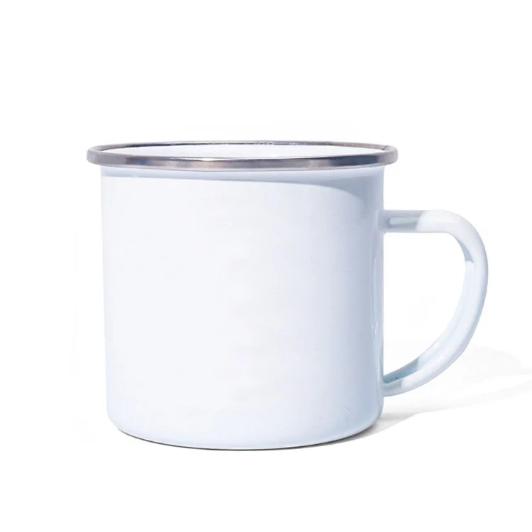 12 oz 350 ml  Sublimation Blanks Camping Enamel Mug Coffee Cup
