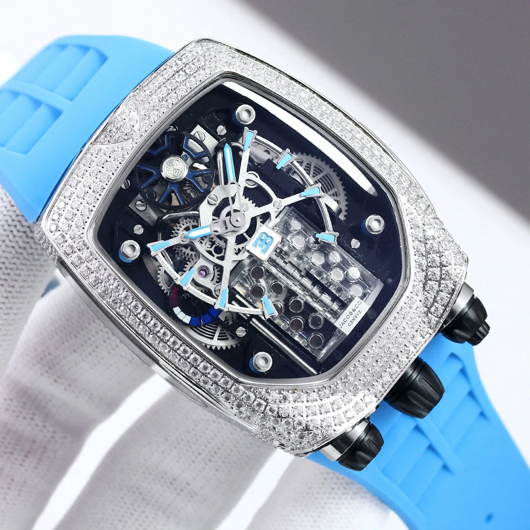 Mens watches luxury Brand GMT 54mm Automatic Watch 316L Steel Master V16 movement Mechanical Watches OEM Rectangle Wristwatches