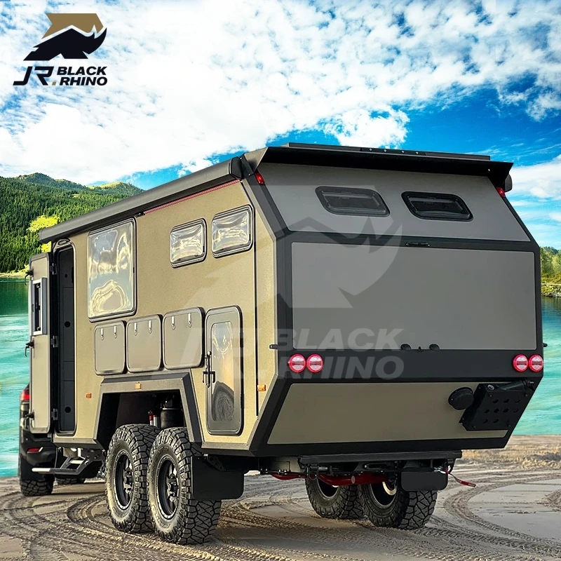 Новый дизайн низкая цена внедорожный караван rv camper van автодомы внедорожные туристические прицепы
