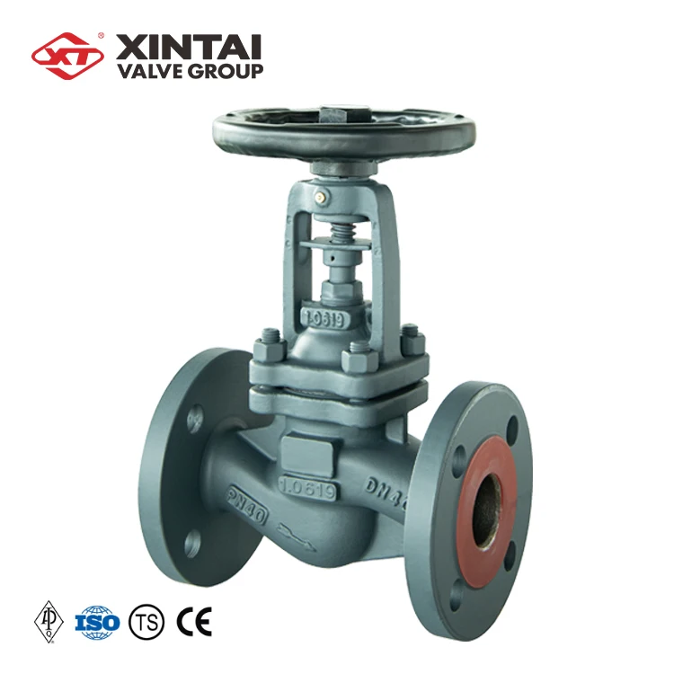 XINTAI Professional Valve Supplier J41H-40P DN40 Cast Steel DIN Bellow Globe Valve with Handwheel