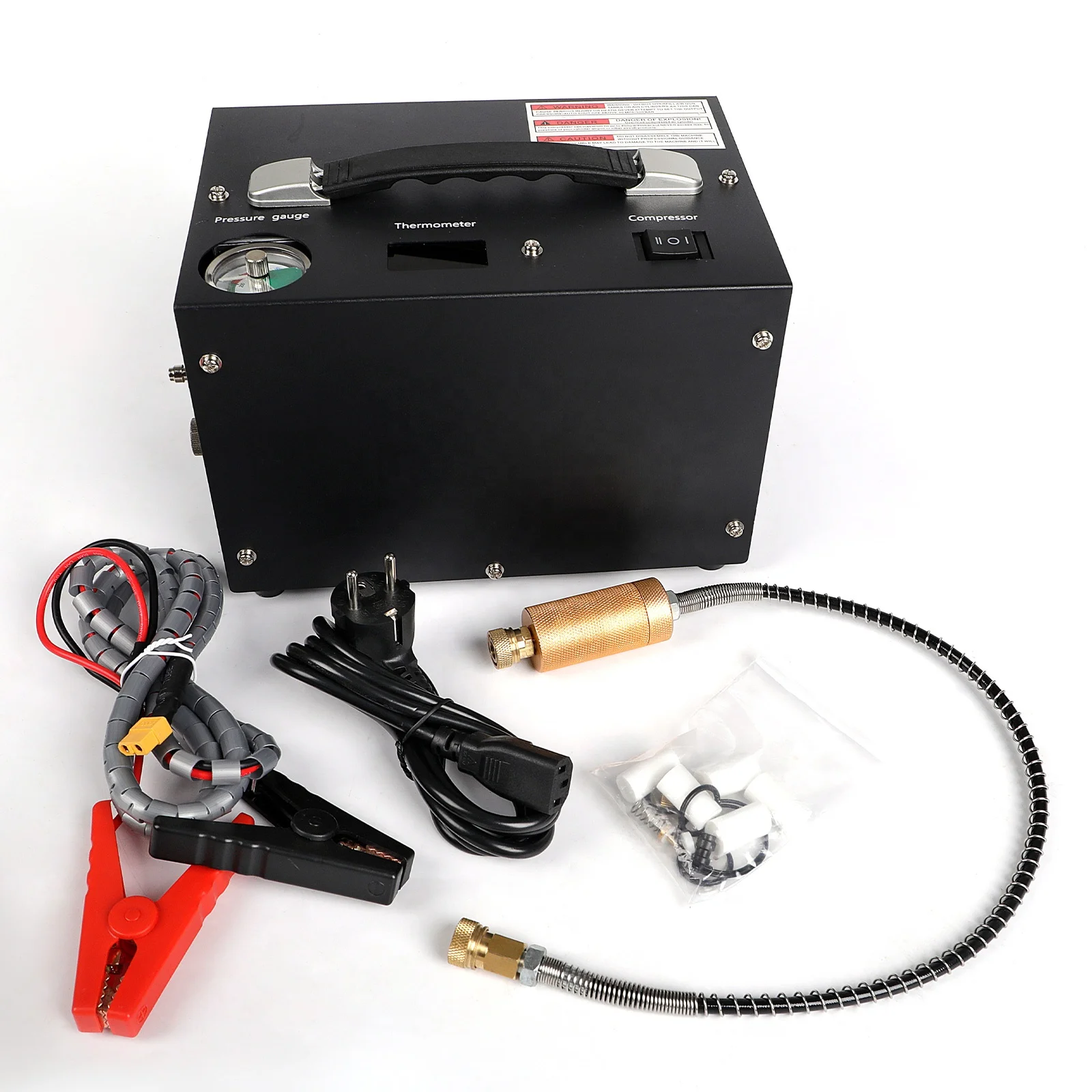 Air Gun and Paintball/Scuba Tank Compressor Pump Auto-shutoff Oil &Water-Free 4500Psi/30Mpa Air Compressor