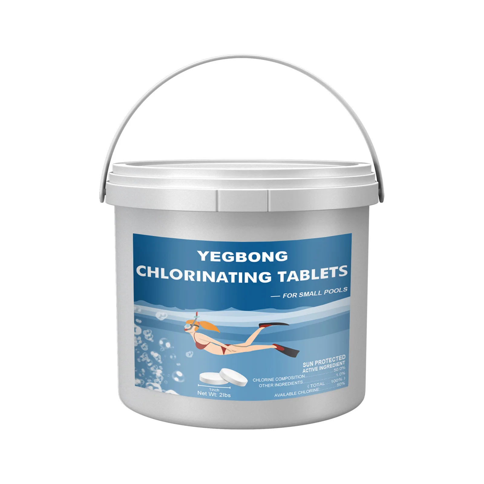 Yegbong Chlorine Tablets Sustainable Dissolve Pool Cleaner Parts Quick Effective Tablet Chlorinator