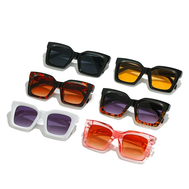 wholesale new fashionable designer unisex plastic square trendy women sun glasses sunglasses 2022