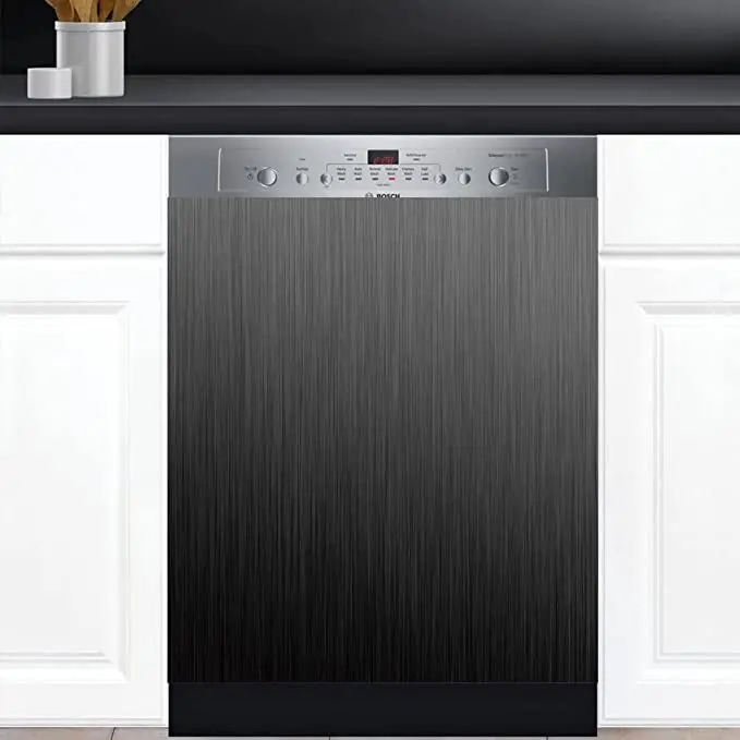 stainless steel magnet sticker silver brushed dishwasher magnetic cover