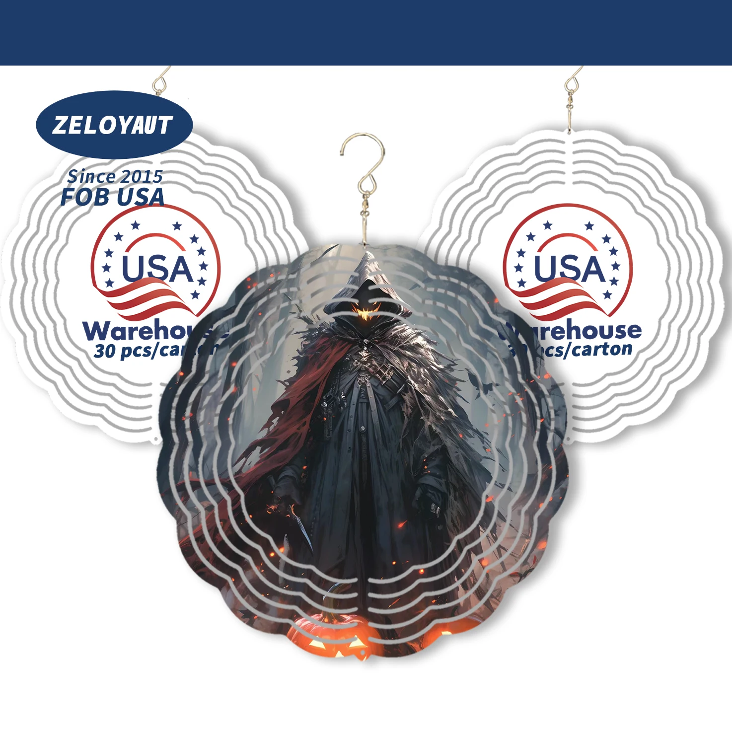 US Warehouse FREE shipping wholesale  sublimation blanks, metal wind spinner personalized garden decor gift10 inch wind spinner.