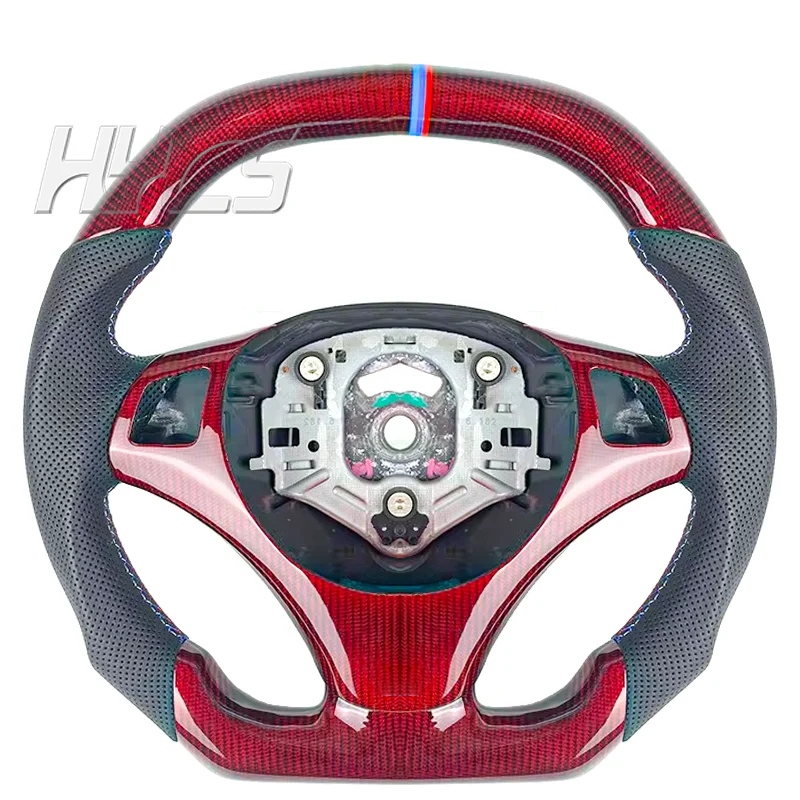 Custom Car Accessories Red Carbon Fiber Steering Wheel Suitable for BMW Old 3 Series 320 325 335 M3 E90 E92 E93