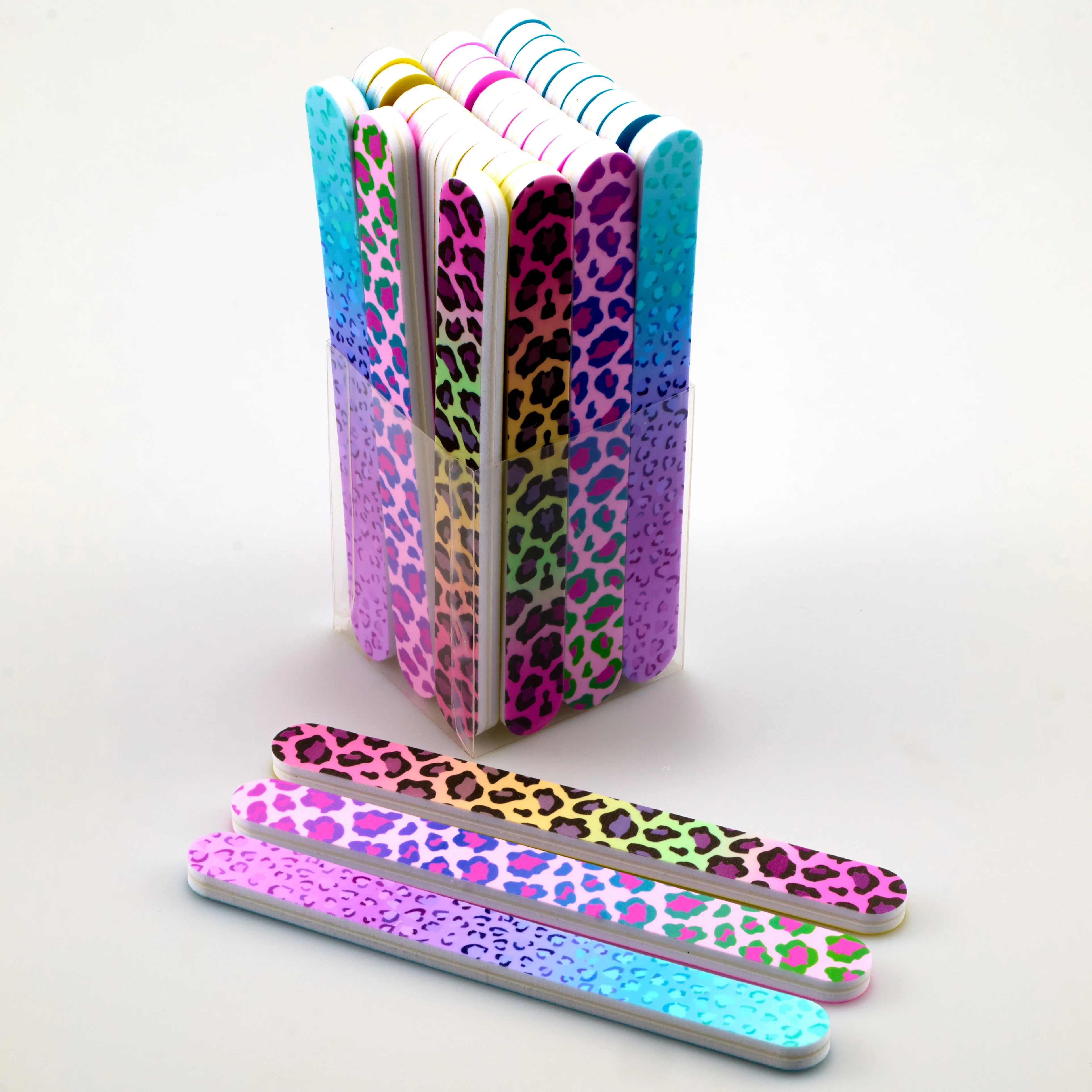 OEM ODM Lime 100180 Manicure File Custom Logo Polishing Sandpaper Nail Files