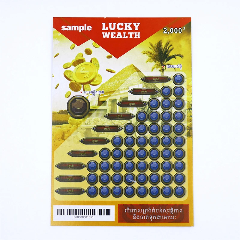 Запатентованная Технология цветной печати Интерактивная низкая цена cmyk лотерейный билет scratch для неожиданного подарка