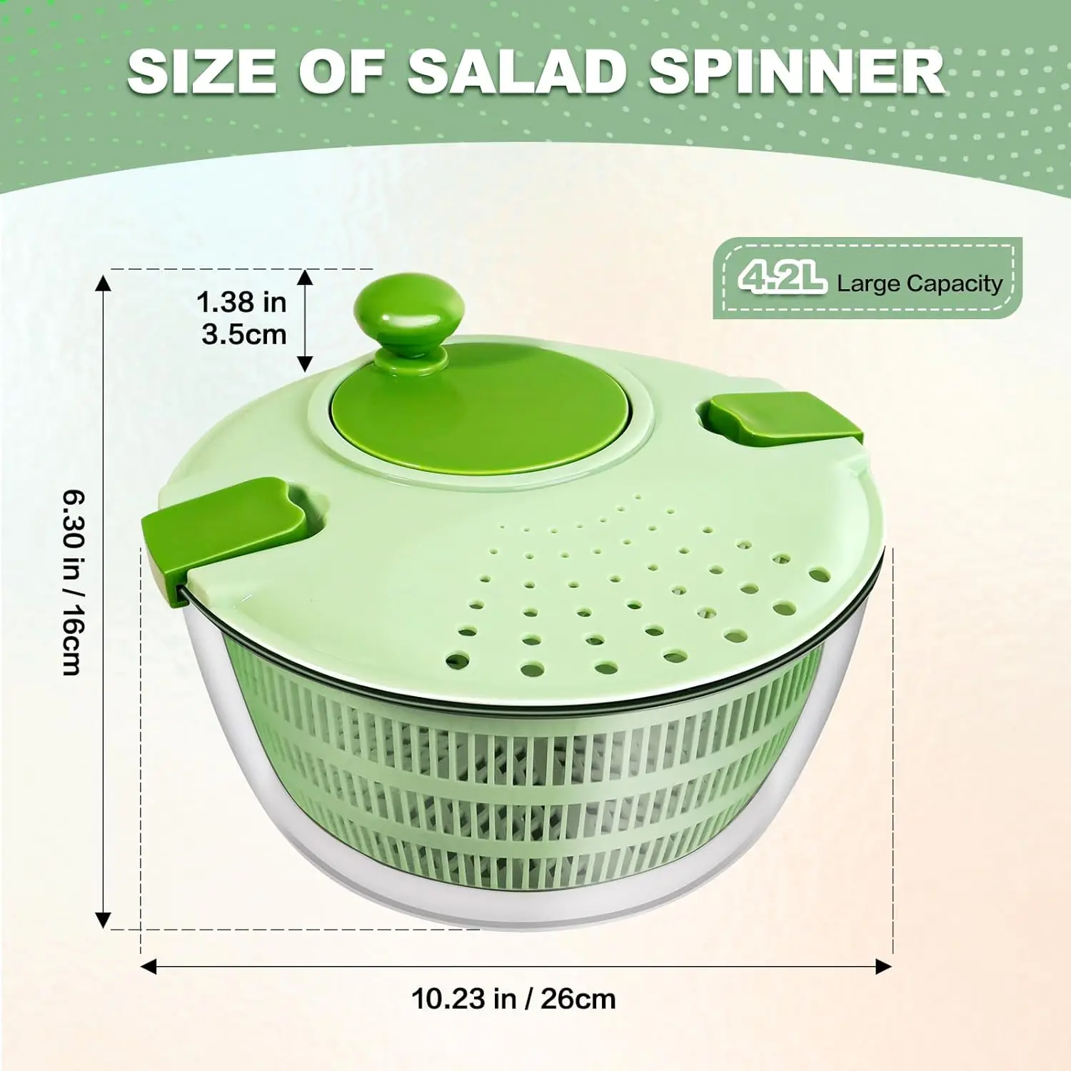 New Arrival Steel & Metal Salad Spinner Multi-Use Vegetable Washer Dryer Drainer Strainer Bowl Colander Lettuce Dryer Spinner