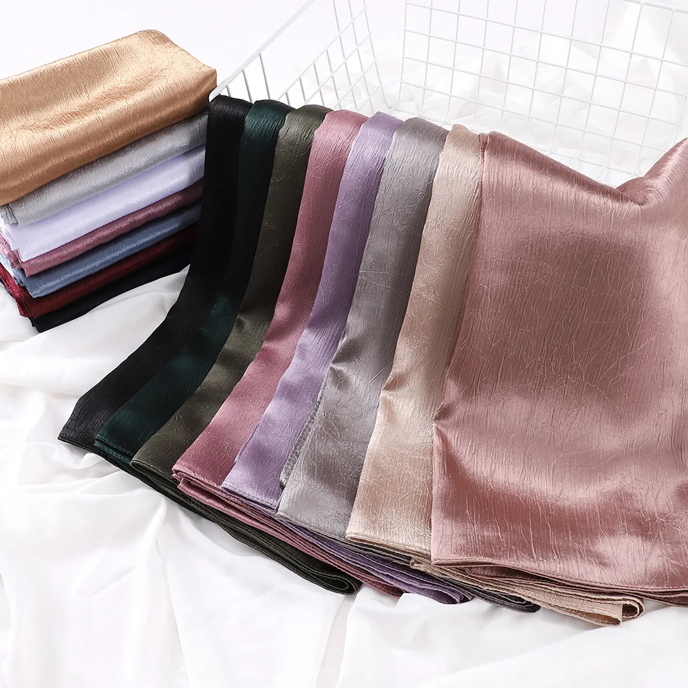 new solid color silk women hijab scarf women muslim silk headwear hijab muslim scarves hijabs scarf