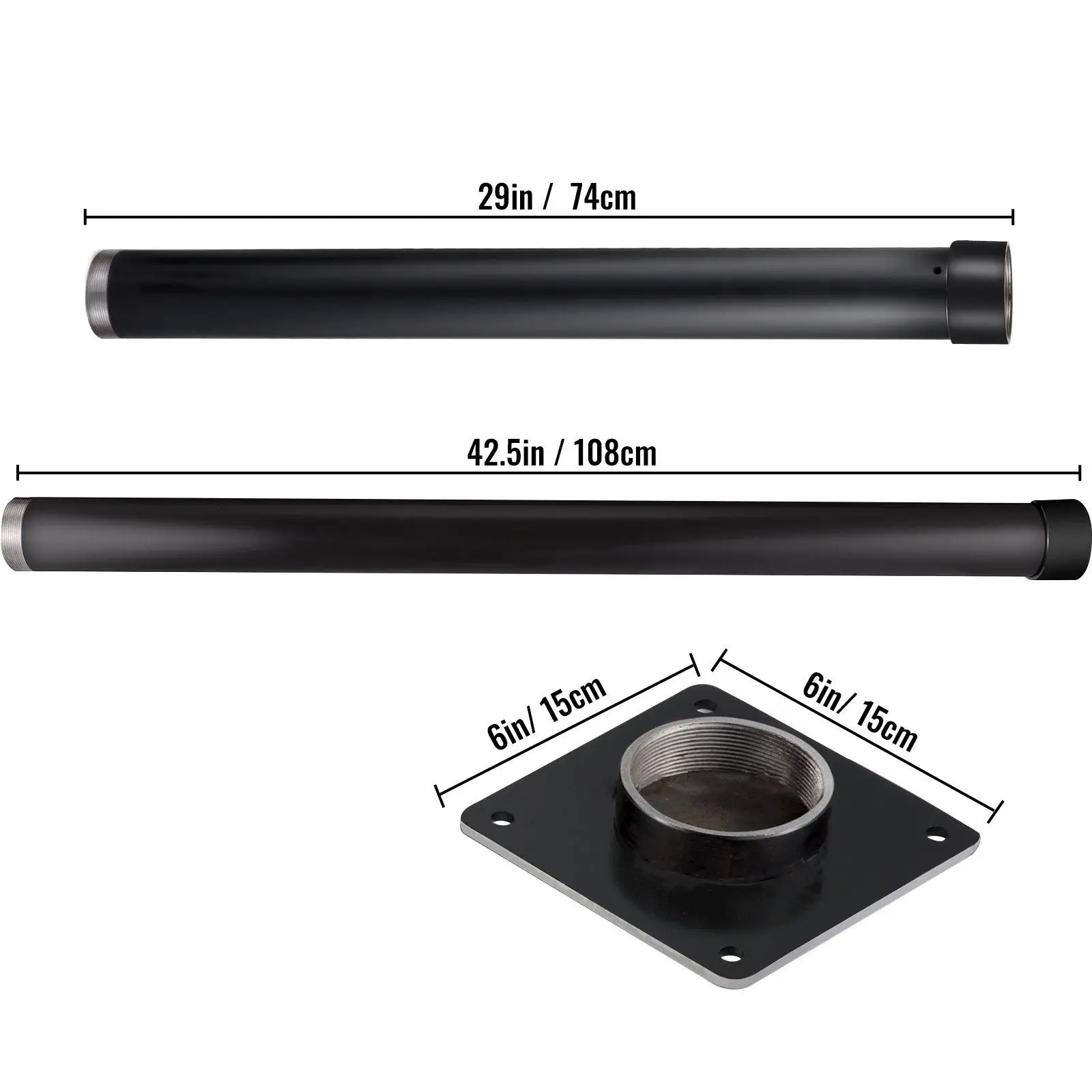 JH-Mech Summer Outdoor Uv Protection With Poles Rustproof Powder Coated Steel Construction Outdoor Sun Shade Sail  Pole