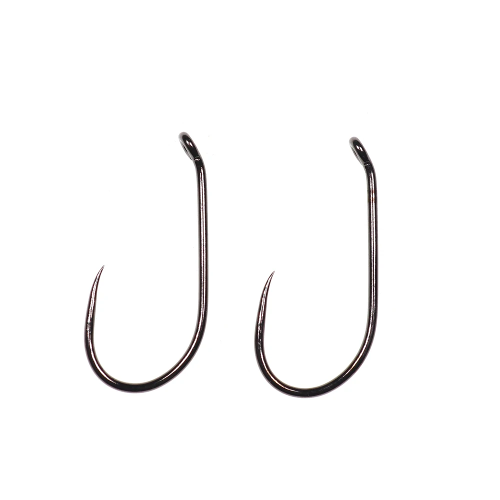 Wholesale Barbless Dry Fly Hook for tying Soft Hackle, CDC Flies, Emergers Ultra Sharp Wide High Carbon Steel Black