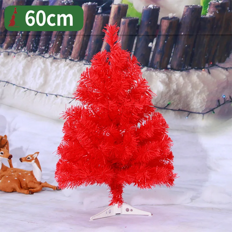 Sevenlots 60Cm Red Christmas Tree Christmas Day Decoration Supplies Small 90CM Red Christmas Tree