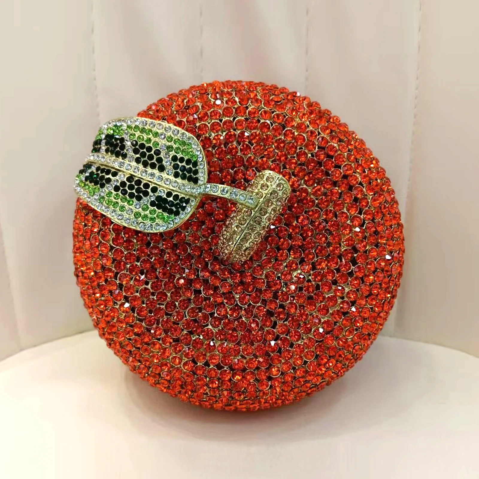High Quality Luxury Clutches Bags Crystal Apple Evening Bag For Party Clutch