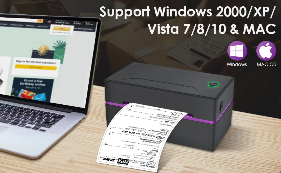 UPS DHL Air waybill thermal barcode printer free application for mobile phone sticker thermal printer for computer