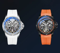 High quality luxury  business diving 10 atm waterproof white silicone strap  men automatic wrist watches