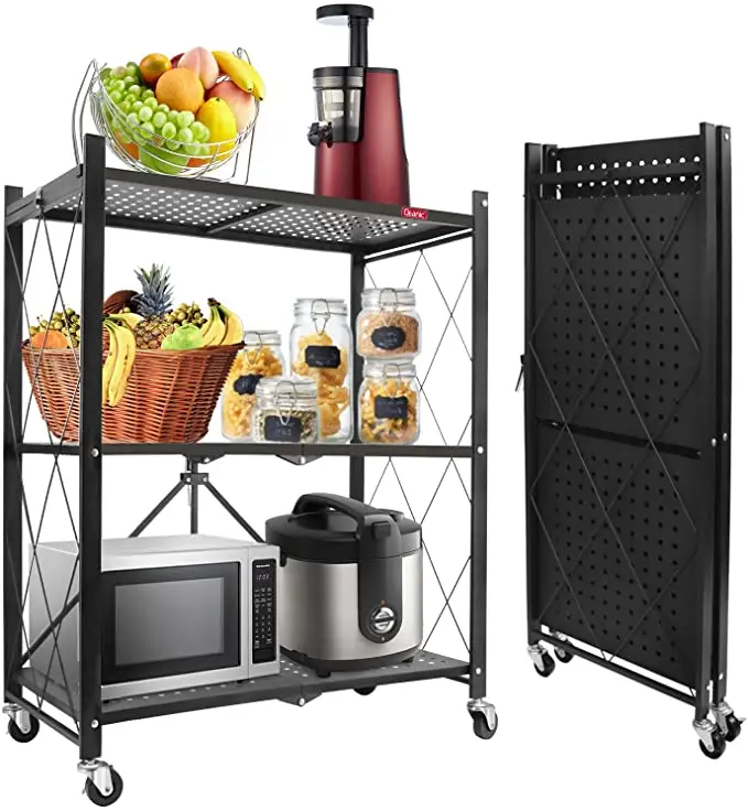 installation-free folding kitchen storage rack household