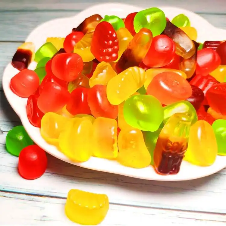 Высокое Качество Офисные конфеты многоцветные фруктовые формы gummy детские закуски на