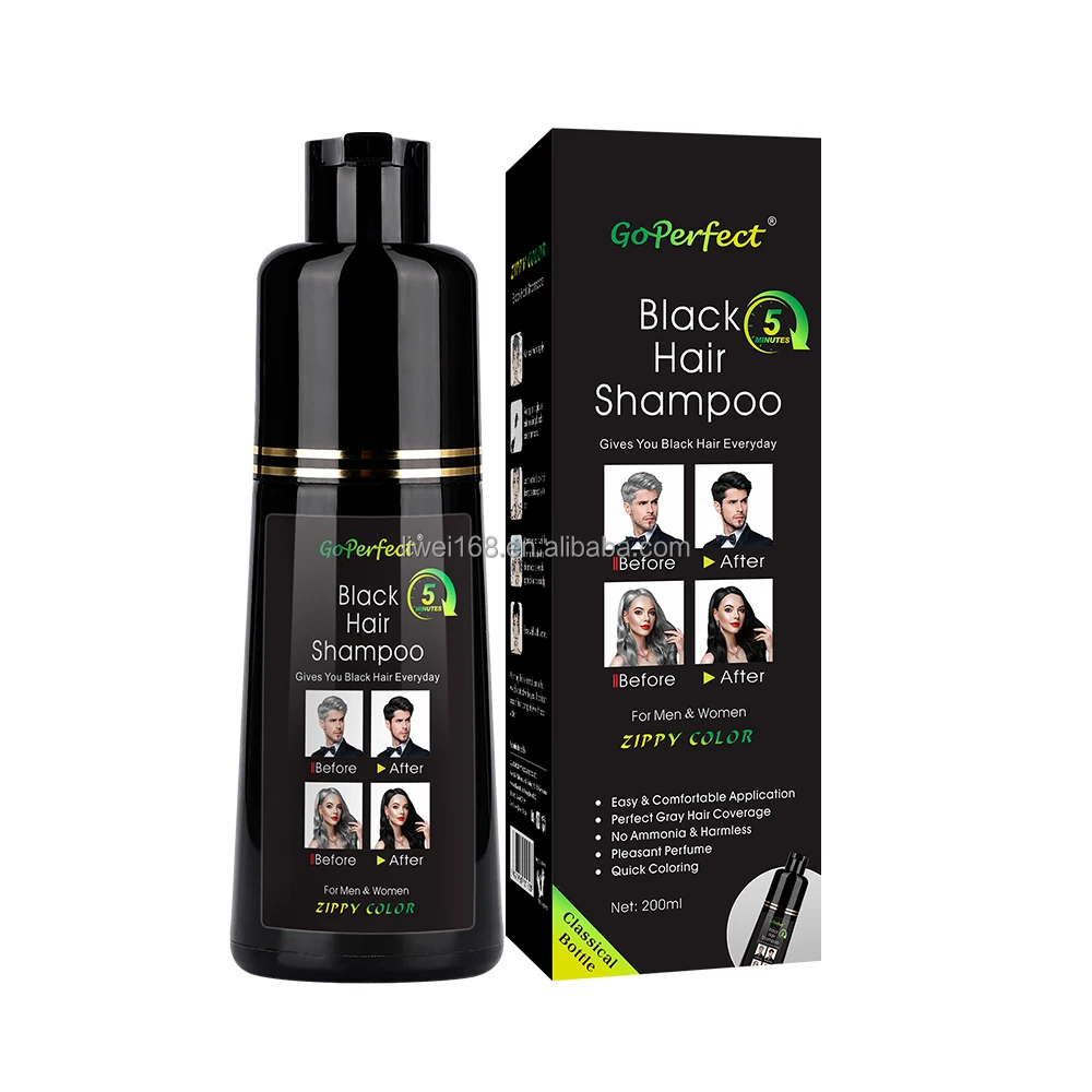 Popular Argan Oil Hair Dye Shampoo Private Label Herbal Permanent Hair Color in Cream Form Free Sample Black Hair Dye for Men