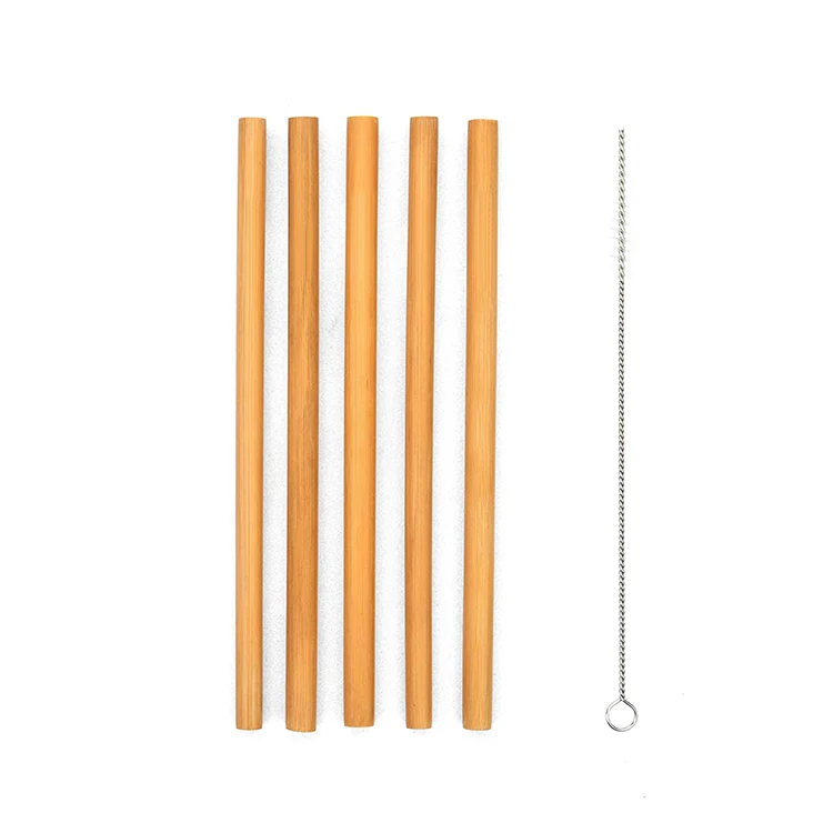 Free samples eco friendly natural bamboo straw reusable bamboo straw organic wholesale straws reusable set for drinking