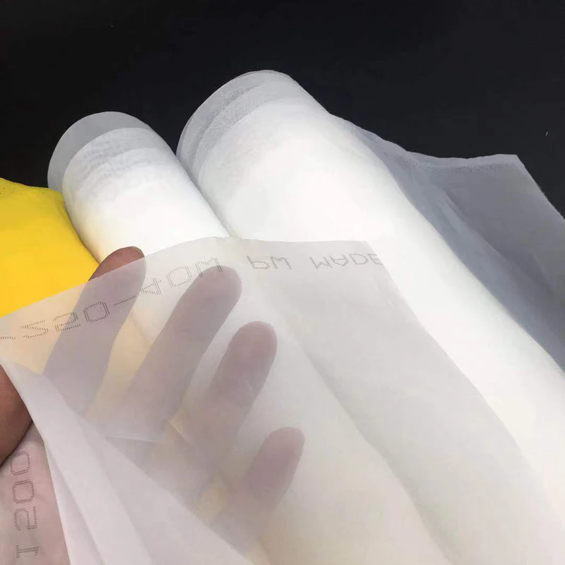 High White Yellow 100% Polyester Plain Silk Screen Printing Mesh for Making Screen Printing Frames