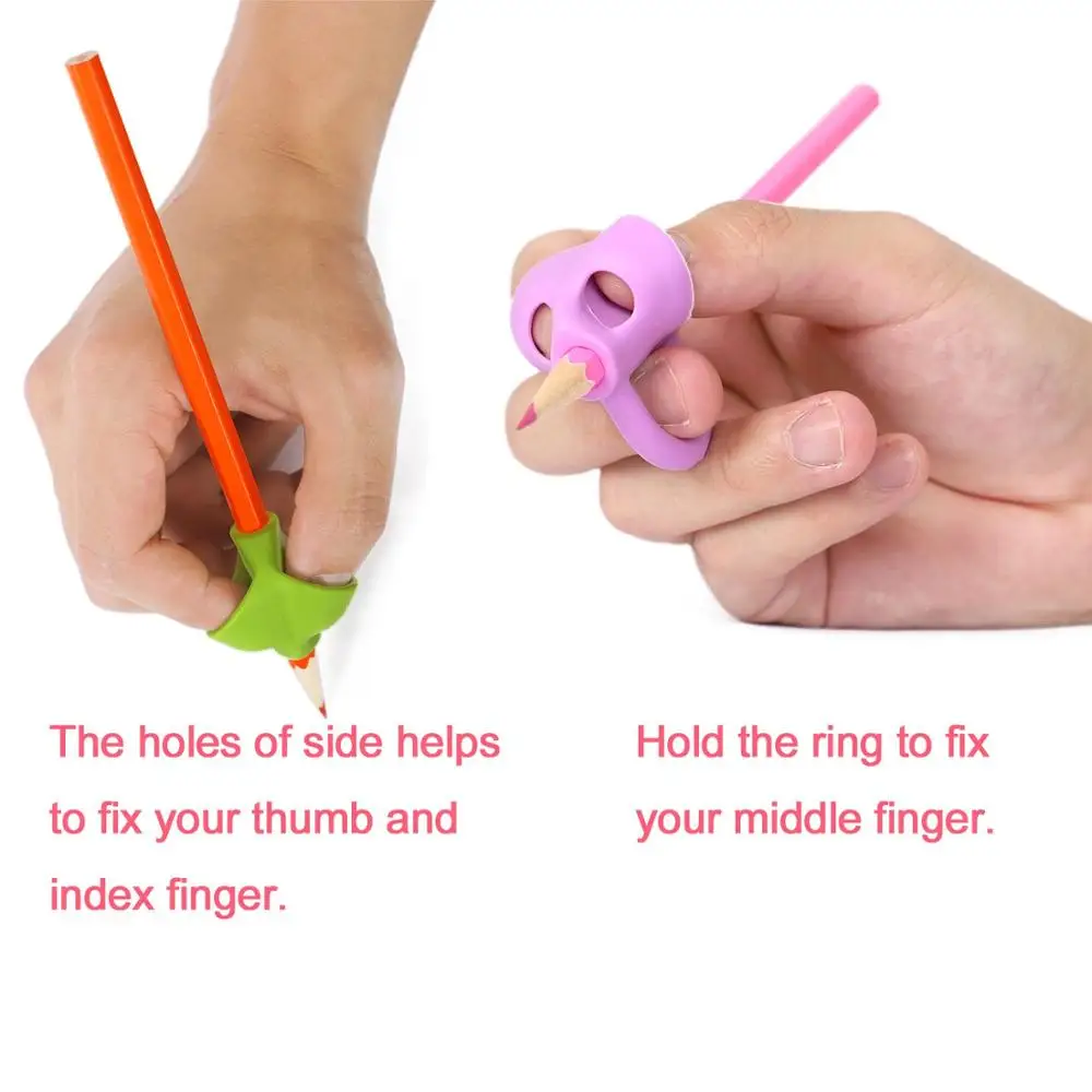 New Creative Animal Shaped Duck Silicone Pen Grip For Kid Children Student Silicone Rubber Finger Grips