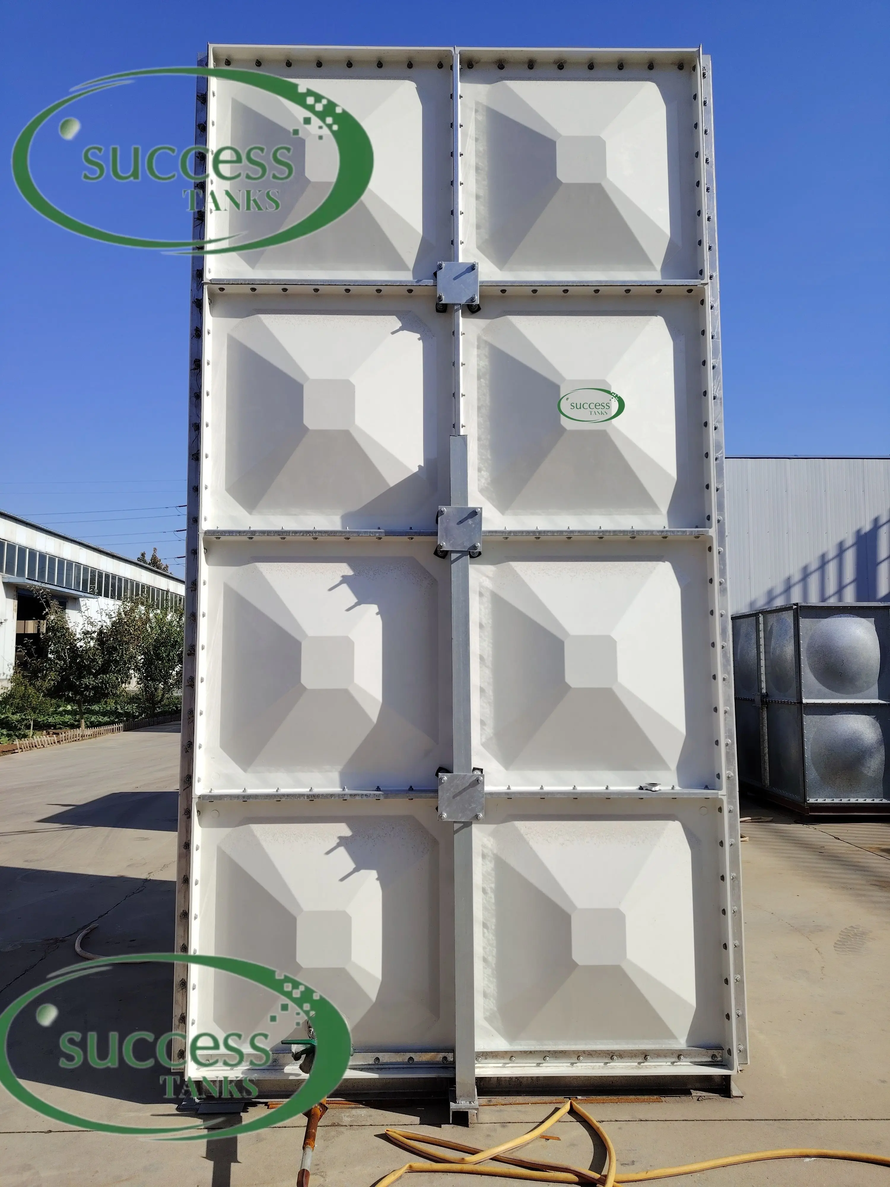 Manufacture Directly Selling Rectangular FRP GRP Fiber Glass Water Tank Malaysia Philippines India Irrigation Water Tank