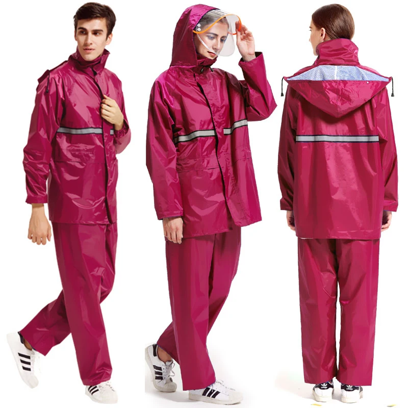 good quality rain coat working clothes waterproof raincoat for man women hi vis rain wear coat suit