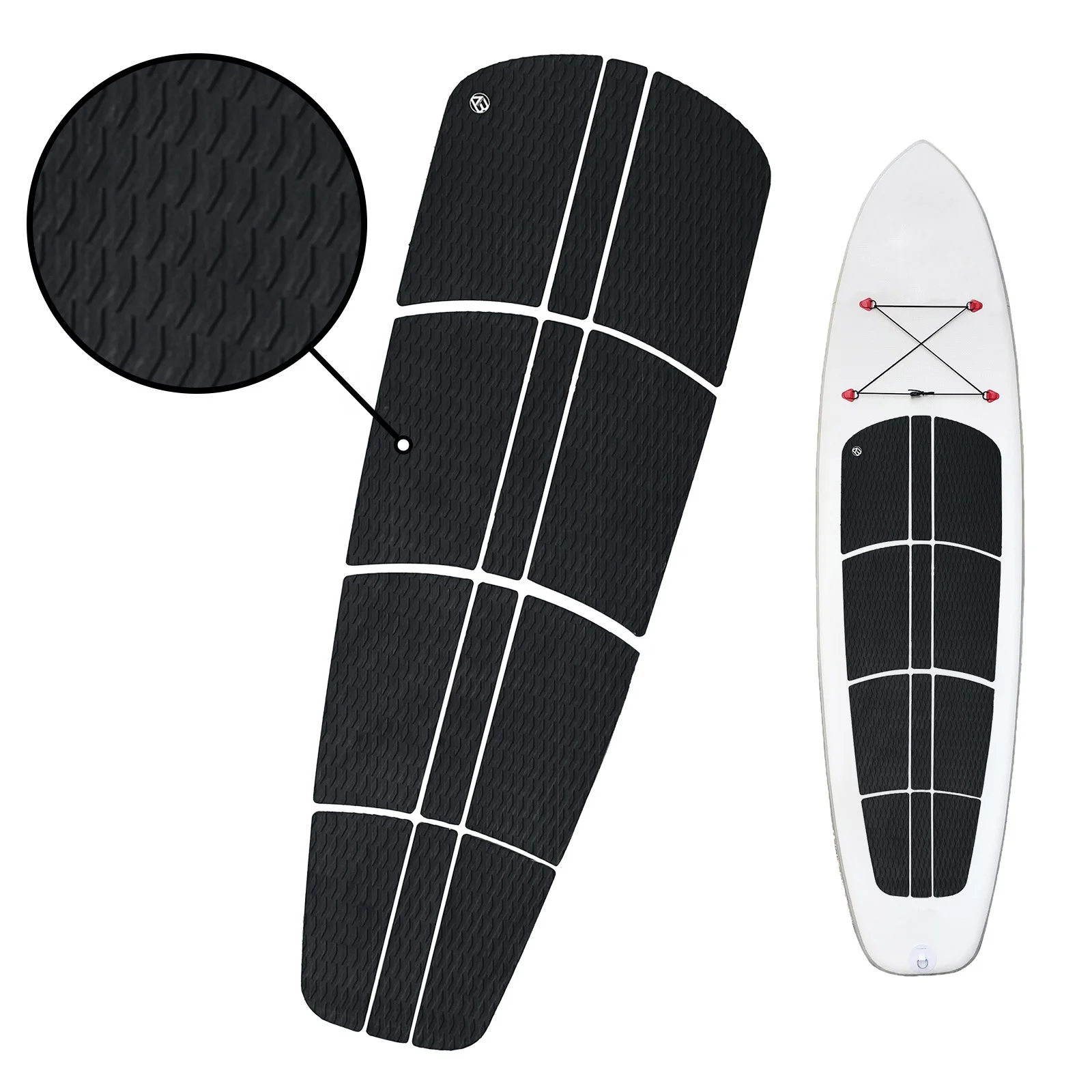 6/7/12 Pieces Premium Performance EVA Surfboard Stand Up Paddleboard Surfing SUP Deck Pad/Traction Pad/Tail Pads