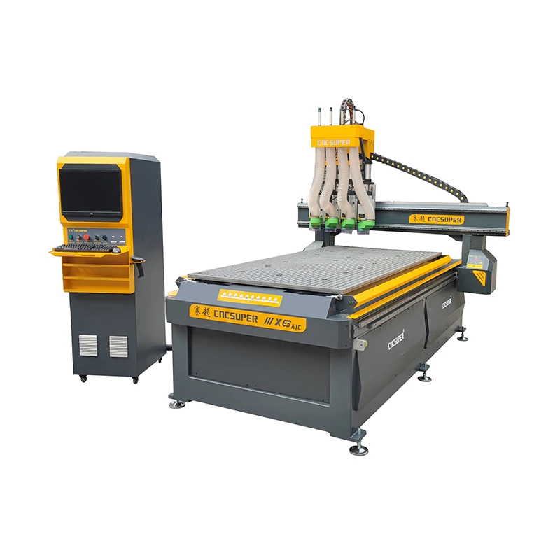 Multi Head Wood Router 3D Wood Carving Machine 1325 Atc Cnc Router For Door Furniture Making